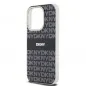 Apple iPhone 14 Pro Max Hülle DKNY Repeat Texture Pattern Stripe MagSAFE  Schwarz