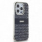 Apple iPhone 15 Pro Hülle DKNY Repeat Texture Pattern Stripe MagSAFE  Schwarz