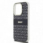 Apple iPhone 15 Pro Hülle DKNY Repeat Texture Pattern Stripe MagSAFE  Schwarz