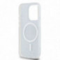 Apple iPhone 15 Pro Hülle DKNY Repeat Texture Pattern Stripe MagSAFE  Schwarz
