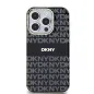 Apple iPhone 15 Pro Max Hülle DKNY Repeat Texture Pattern Stripe MagSAFE  Schwarz