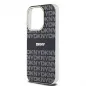 Apple iPhone 15 Pro Max Hülle DKNY Repeat Texture Pattern Stripe MagSAFE  Schwarz