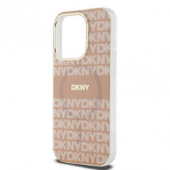 Apple iPhone 13 Pro Hülle DKNY Repeat Texture Pattern Stripe MagSAFE  Rosa