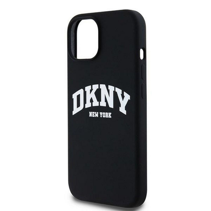 Apple iPhone 12 Pro Hülle DKNY Silicone White Arch Logo MagSAFE  Schwarz