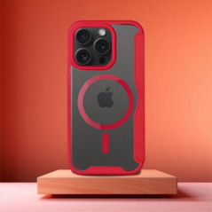 Apple iPhone 16 Pro Book Handytaschen Smart Mag Book Elegant  MagSAFE  Rot