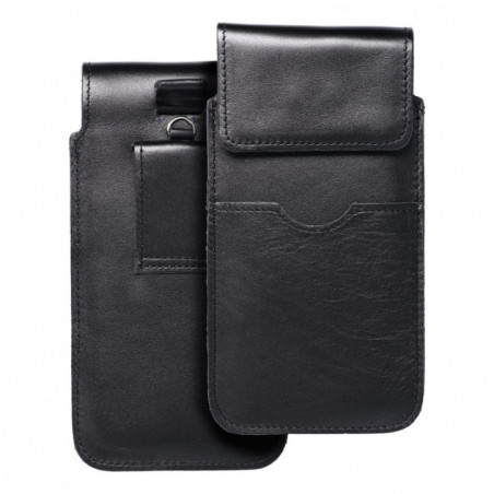 XIAOMI Redmi Note 10 Pro Max Universaletui, Gürtelholster ROYAL - Leather universal flap pocket Schwarz