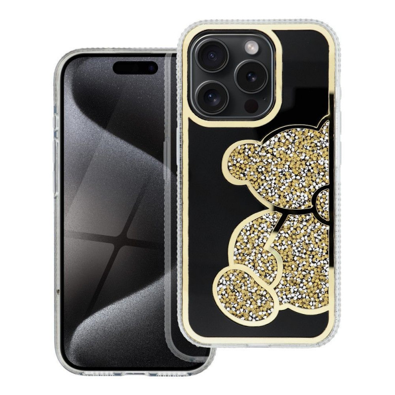 Apple iPhone 12 Hülle Teddy bear Gold