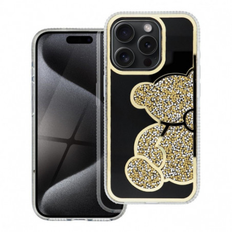 Apple iPhone 12 Hülle Teddy bear Gold