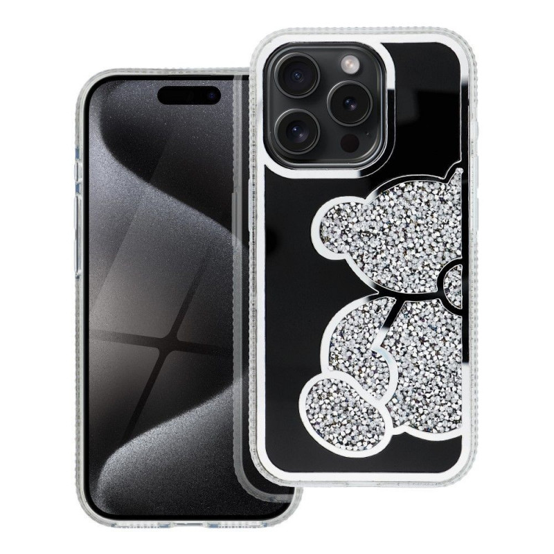Apple iPhone 13 Hülle Teddy bear Silber
