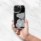 Apple iPhone 13 Hülle Teddy bear Silber