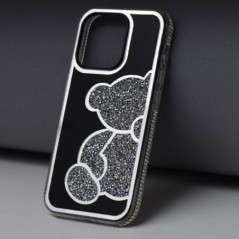 Apple iPhone 13 Hülle Teddy bear Silber