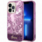 Apple iPhone 14 Pro Hülle Guess IML Electro Cam TDJ Fuchsie