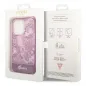 Apple iPhone 14 Pro Hülle Guess IML Electro Cam TDJ Fuchsie