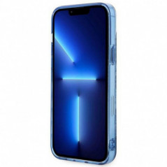 Apple iPhone 14 Hülle Guess IML Electro Cam TDJ Blau