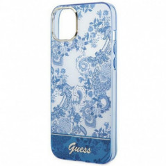 Apple iPhone 14 Hülle Guess IML Electro Cam TDJ Blau