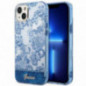 Apple iPhone 14 Hülle Guess IML Electro Cam TDJ Blau
