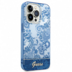 Apple iPhone 14 Pro Max Hülle Guess IML Electro Cam TDJ Blau