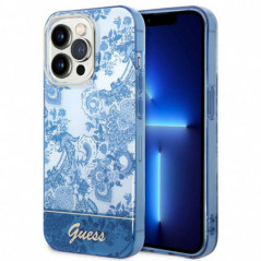 Apple iPhone 14 Pro Max Hülle Guess IML Electro Cam TDJ Blau