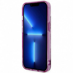 Apple iPhone 14 Hülle Guess IML Electro Cam TDJ Fuchsie