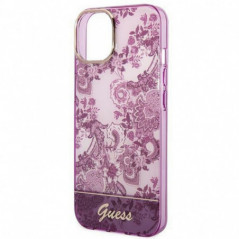 Apple iPhone 14 Hülle Guess IML Electro Cam TDJ Fuchsie