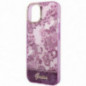 Apple iPhone 14 Hülle Guess IML Electro Cam TDJ Fuchsie