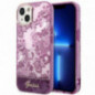 Apple iPhone 14 Hülle Guess IML Electro Cam TDJ Fuchsie