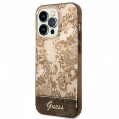 Apple iPhone 14 Pro Max Hülle Guess IML Electro Cam TDJ Ocker