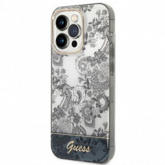 Apple iPhone 14 Pro Hülle Guess IML Electro Cam TDJ Grau