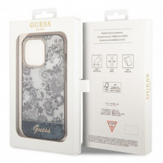 Apple iPhone 14 Pro Hülle Guess IML Electro Cam TDJ Grau