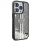 Apple iPhone 15 Pro Max Hülle Guess Liquid Glitter Gold Stripes Schwarz