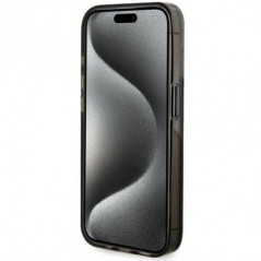 Apple iPhone 15 Pro Max Hülle Guess Liquid Glitter Gold Stripes Schwarz