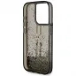 Apple iPhone 15 Pro Max Hülle Guess Liquid Glitter Gold Stripes Schwarz