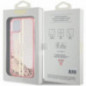 Apple iPhone 15 Hülle Guess Liquid Glitter Gold Stripes Rosa