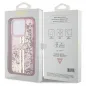Apple iPhone 15 Pro Max Hülle Guess Liquid Glitter Gold Stripes Rosa