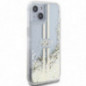 Apple iPhone 15 Hülle Guess Liquid Glitter Gold Stripes Durchsichtbar