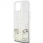 Apple iPhone 15 Plus Hülle Guess Liquid Glitter Gold Stripes Durchsichtbar