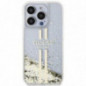 Apple iPhone 15 Pro Hülle Guess Liquid Glitter Gold Stripes Durchsichtbar