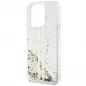 Apple iPhone 15 Pro Hülle Guess Liquid Glitter Gold Stripes Durchsichtbar