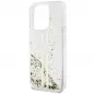 Apple iPhone 15 Pro Max Hülle Guess Liquid Glitter Gold Stripes Durchsichtbar