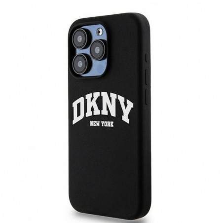 Apple iPhone 13 Pro Hülle DKNY Silicone White Arch Logo MagSAFE  Schwarz