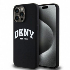 Apple iPhone 13 Pro Max Hülle DKNY Silicone White Arch Logo MagSAFE  Schwarz