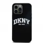 Apple iPhone 13 Pro Max Hülle DKNY Silicone White Arch Logo MagSAFE  Schwarz