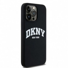 Apple iPhone 13 Pro Max Hülle DKNY Silicone White Arch Logo MagSAFE  Schwarz