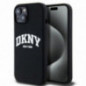 Apple iPhone 14 Hülle DKNY Silicone White Arch Logo MagSAFE  Schwarz