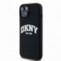 Apple iPhone 14 Hülle DKNY Silicone White Arch Logo MagSAFE  Schwarz