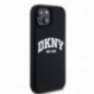 Apple iPhone 14 Hülle DKNY Silicone White Arch Logo MagSAFE  Schwarz