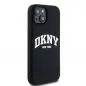 Apple iPhone 14 Hülle DKNY Silicone White Arch Logo MagSAFE  Schwarz