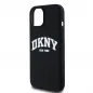 Apple iPhone 14 Hülle DKNY Silicone White Arch Logo MagSAFE  Schwarz