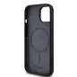 Apple iPhone 14 Hülle DKNY Silicone White Arch Logo MagSAFE  Schwarz