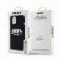 Apple iPhone 14 Hülle DKNY Silicone White Arch Logo MagSAFE  Schwarz